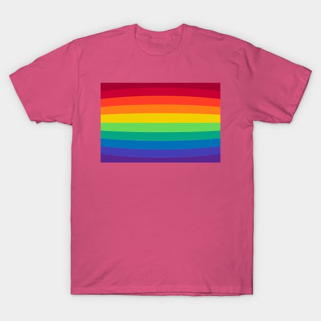 Rainbow Stripe Flag T-Shirt by snknjak